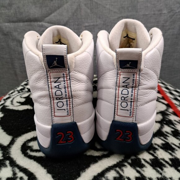 Size 13 Men Nike Air Jordan 12 Retro French Blue White Leather 2015 - Picture 5 of 14